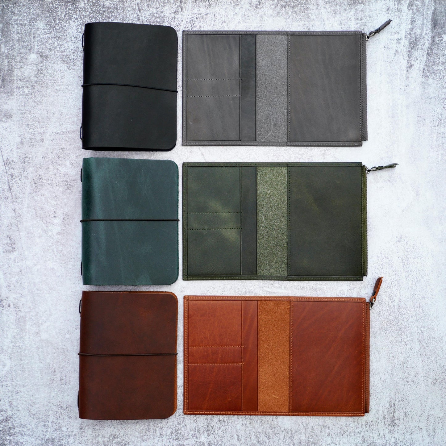 Signature A6 Traveler’s Notebook & Wallet Set aus Leder