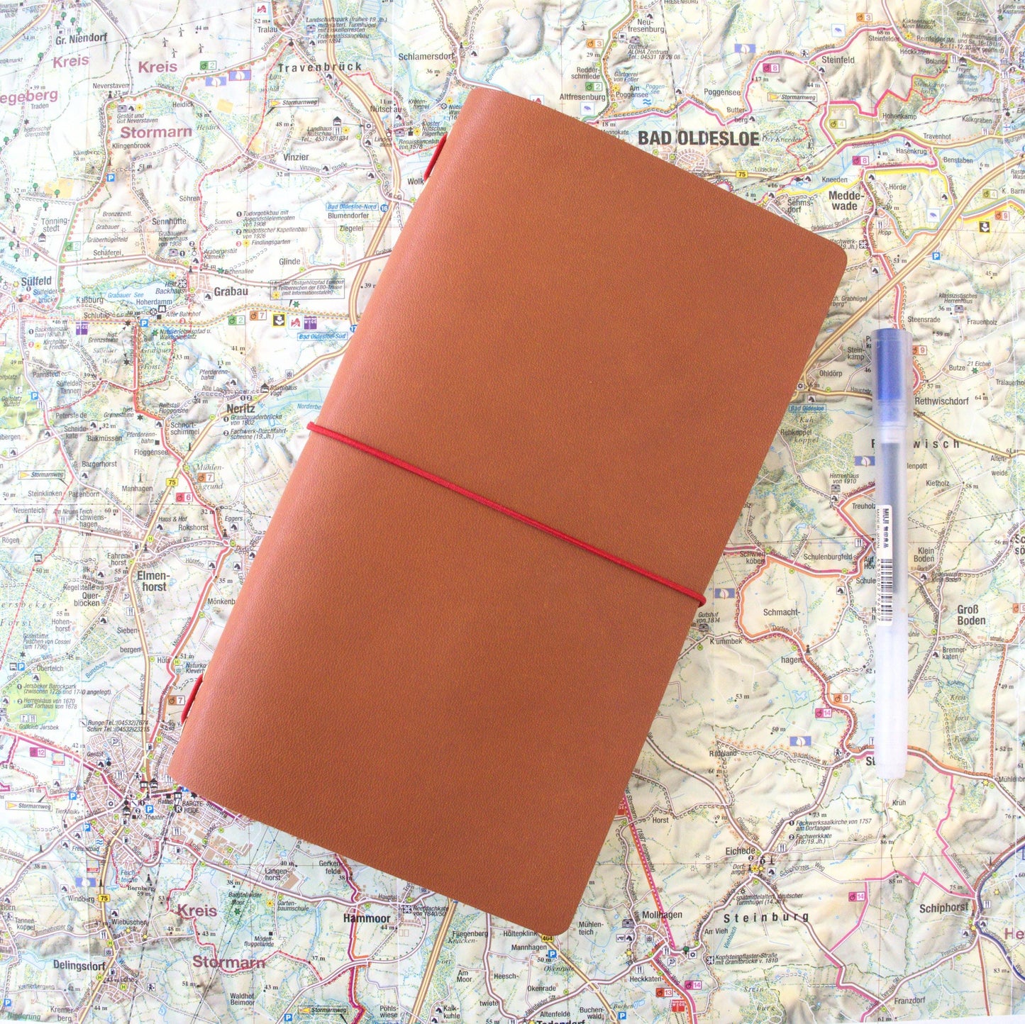 Leder Traveler's Notebook Cover (Standard-Größe): Passend für Midori Regular