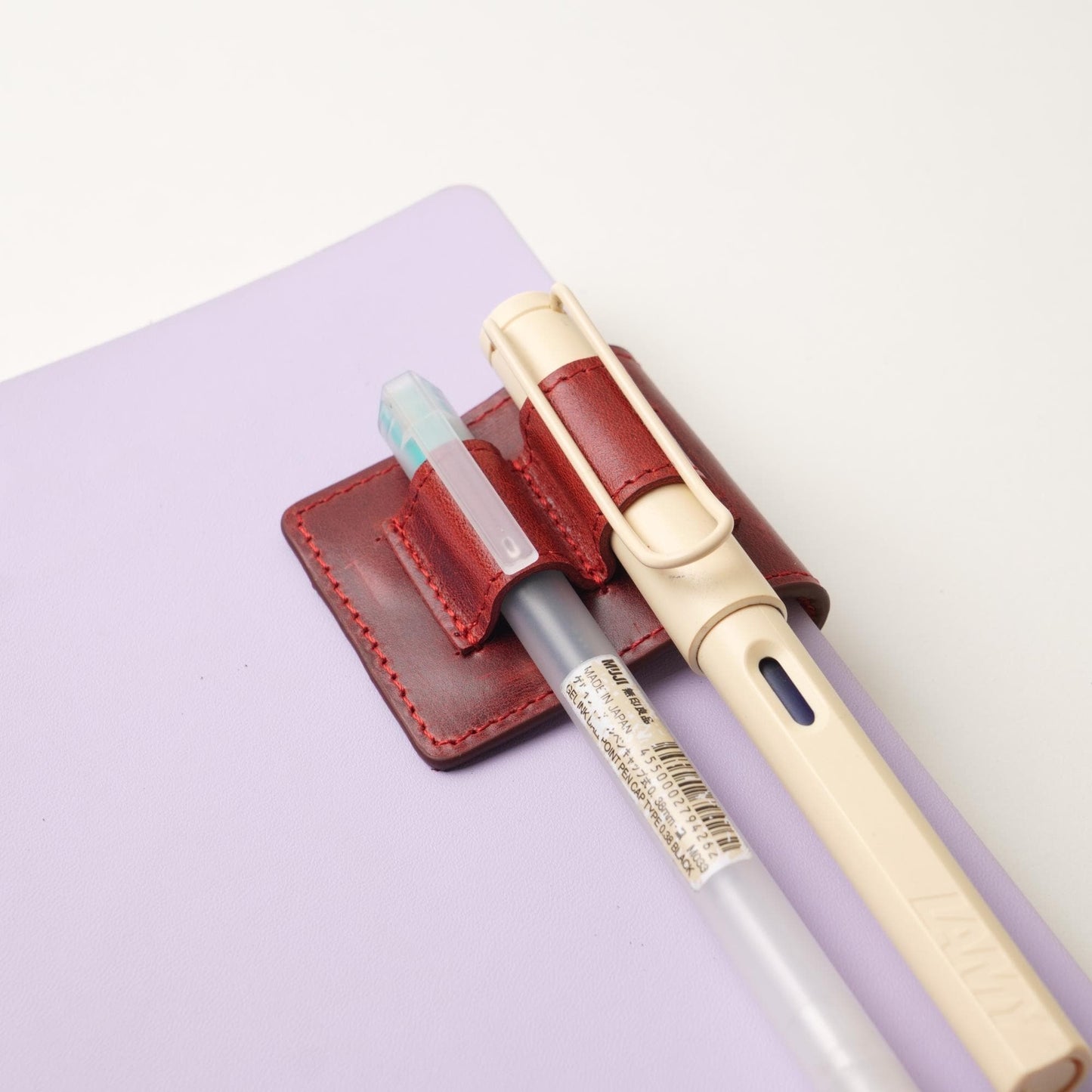 Leather Double Magnetic Pen Clip: Slim & Fountain Duo