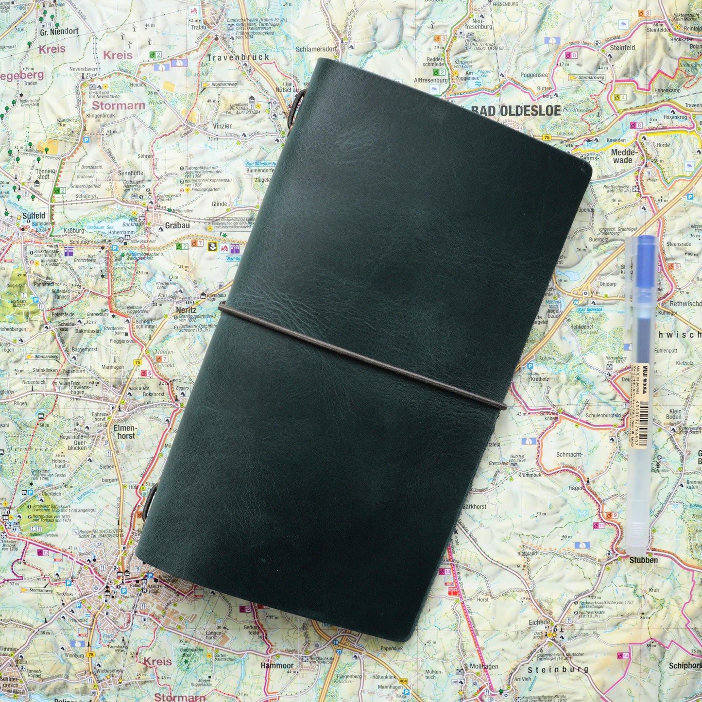 Leder Traveler's Notebook Cover (Standard-Größe): Passend für Midori Regular