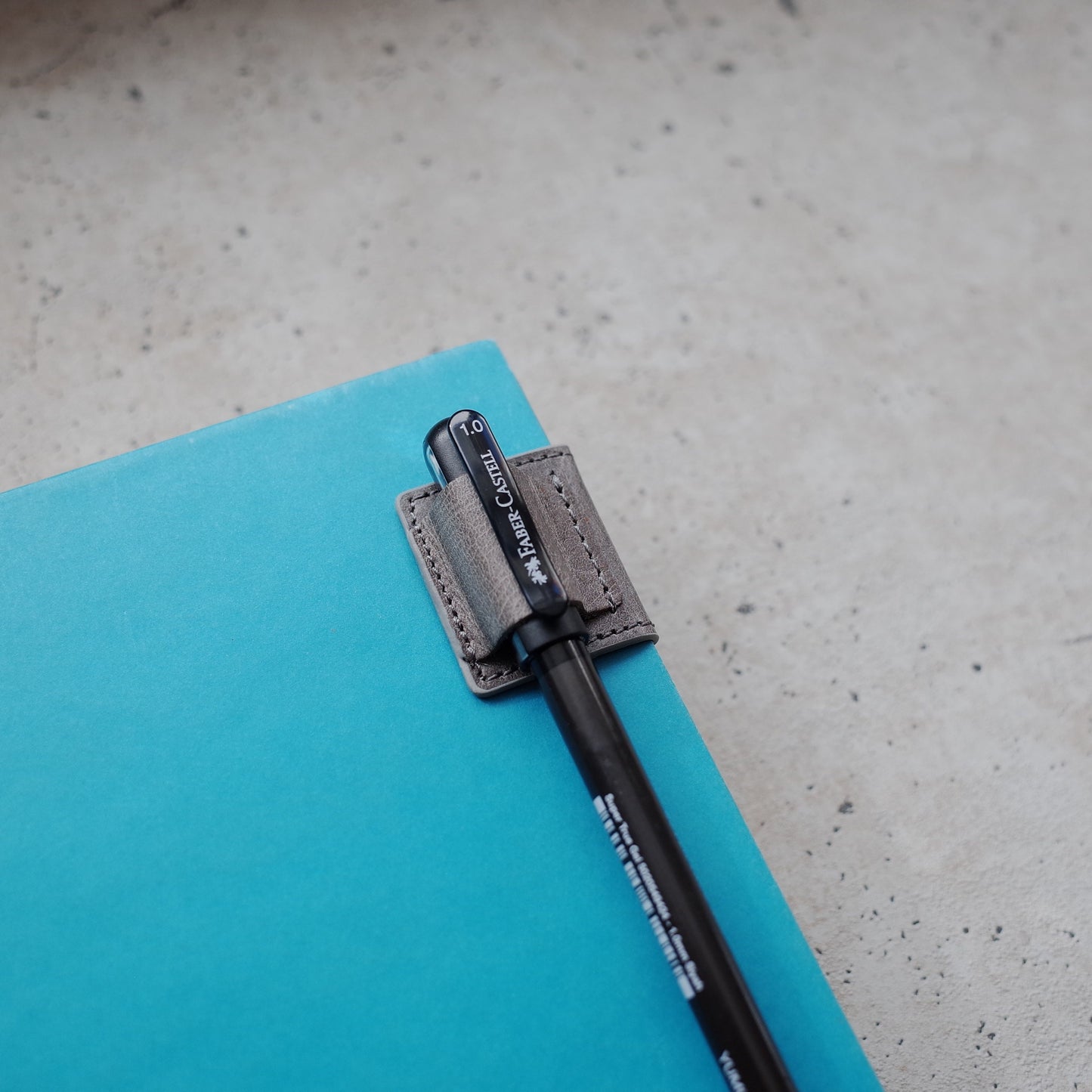 Magnetic Leather Pen Clip: Single-Loop Journal Holder