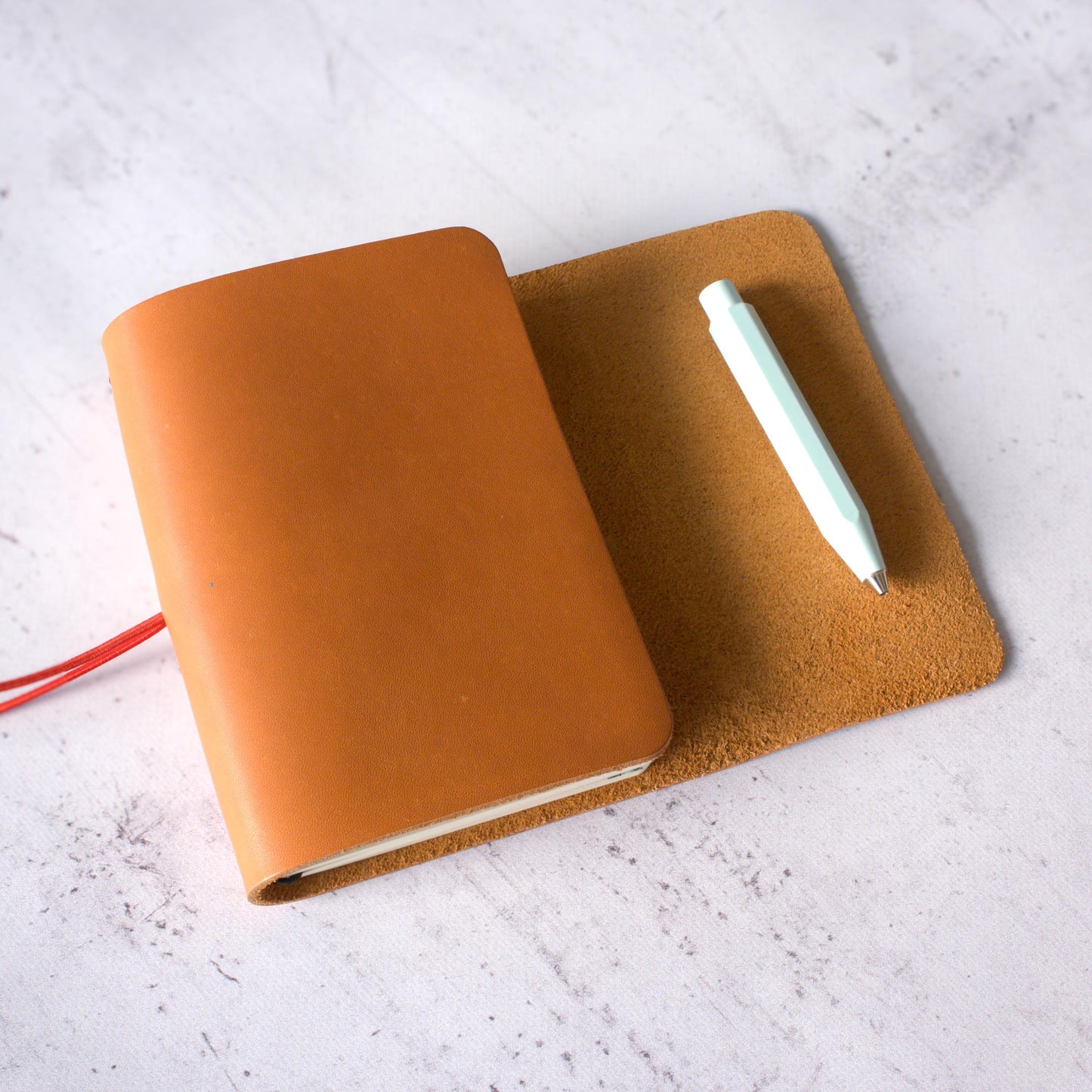 A6 Trifold Leather Traveler’s Notebook: Wrap-Around Cover