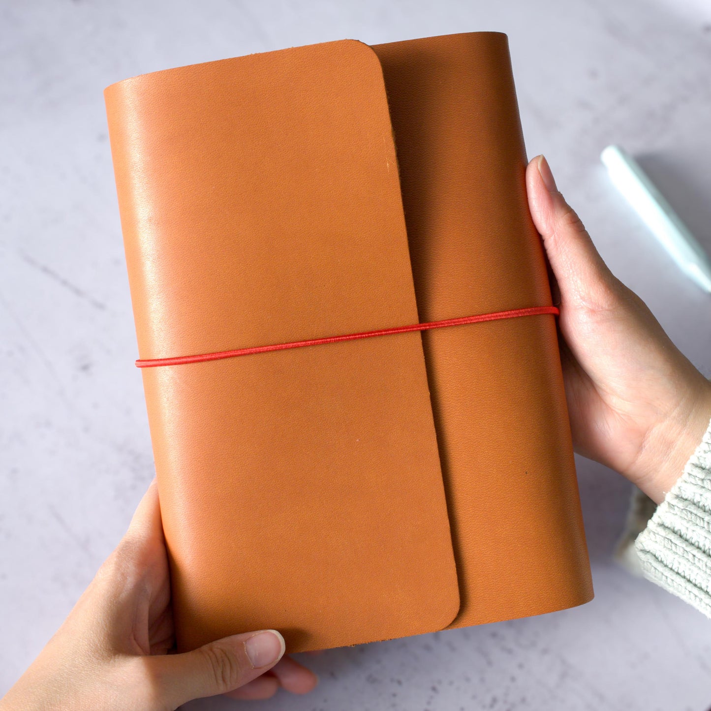 A5 Trifold Leather Traveler’s Notebook: Wrap-Around Cover