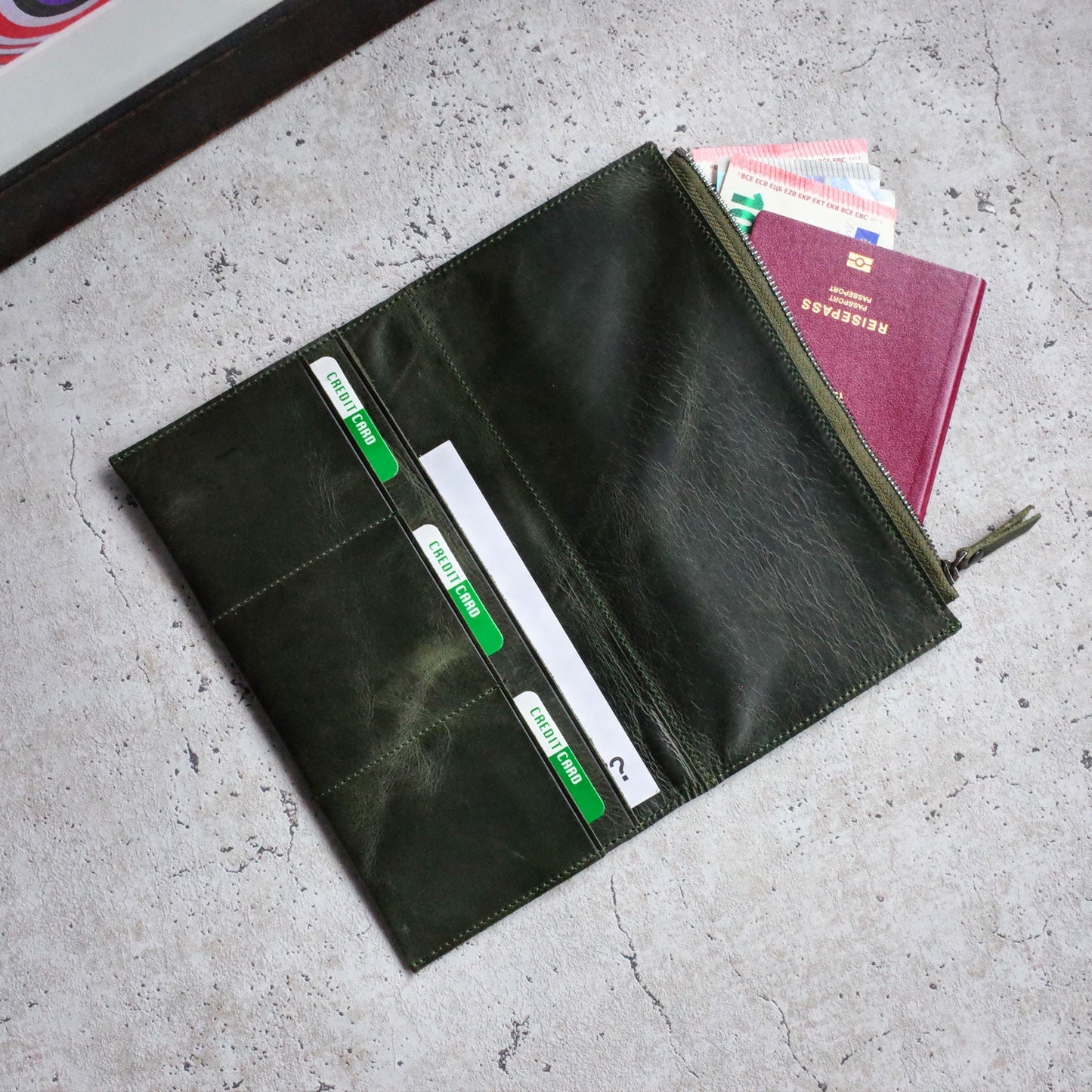 Leder-Wallet-Insert für TN (Standard-Größe): Reisepass- & Reise-Organizer
