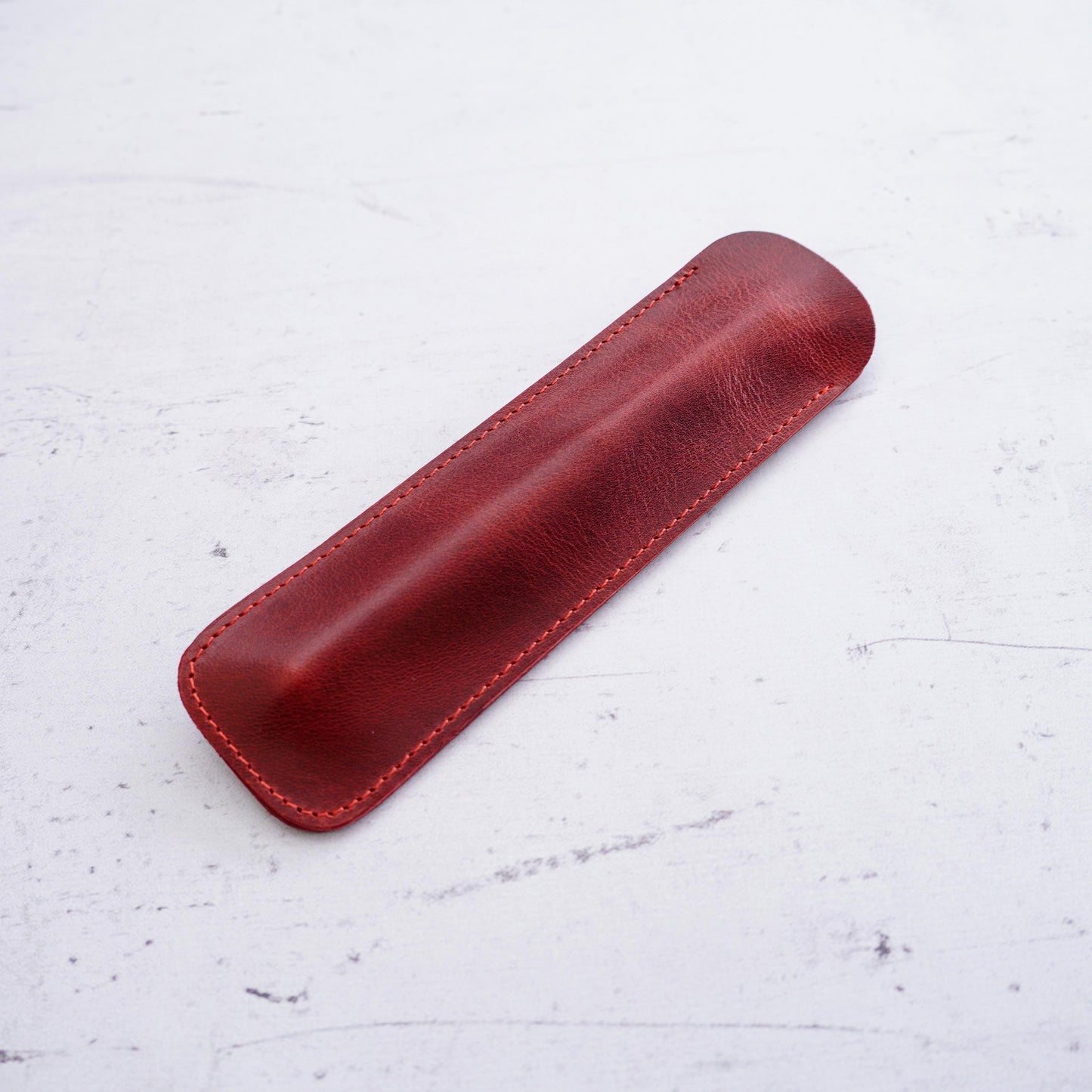 Minimalist Leather Single Pen Sleeve: Fits LAMY Safari
