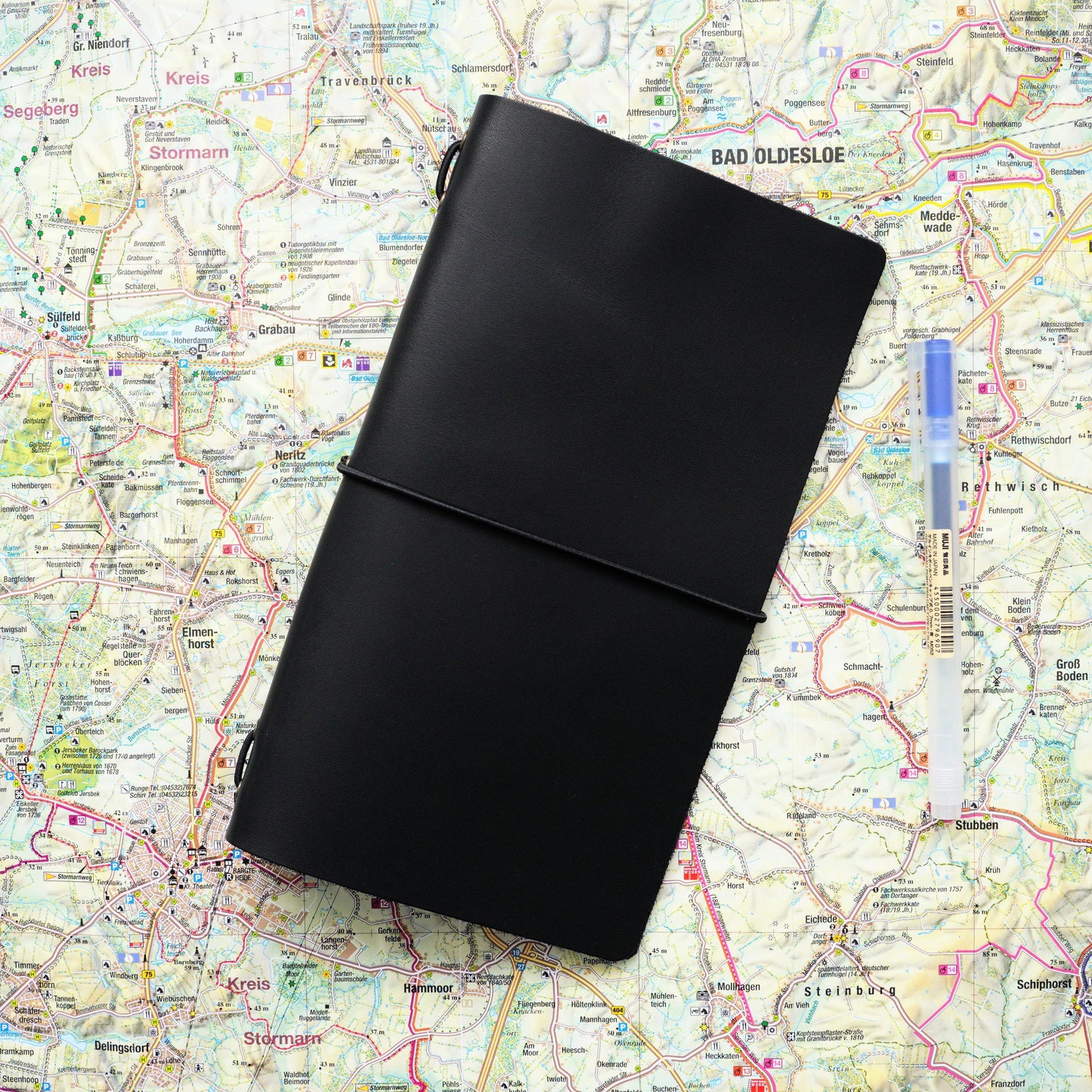 Leder Traveler's Notebook Cover (Standard-Größe): Passend für Midori Regular