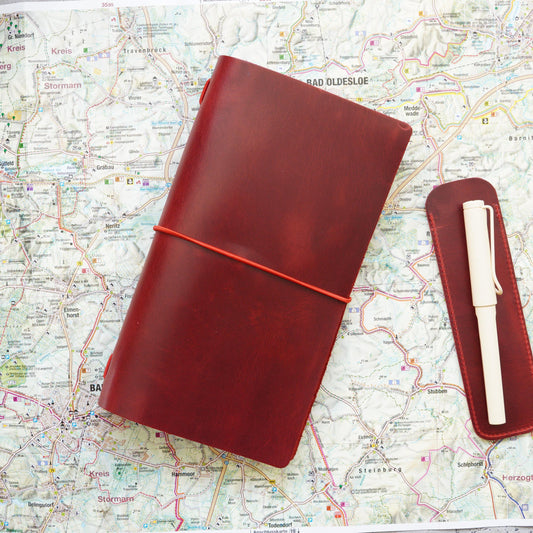 Leder Traveler's Notebook Cover (Standard-Größe): Passend für Midori Regular