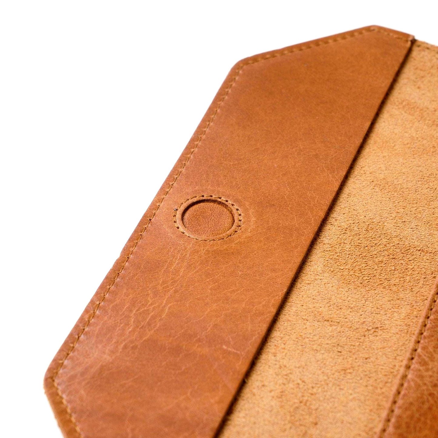 A5 Leather TN Wallet Insert: Magnetic Flap & Zipper Organizer