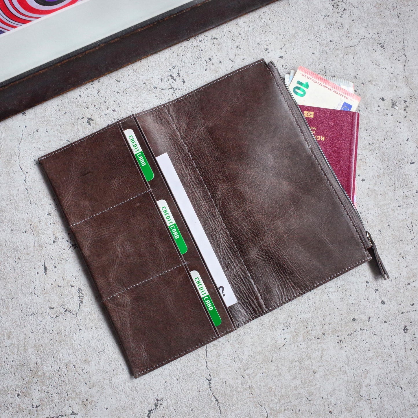 Leder-Wallet-Insert für TN (Standard-Größe): Reisepass- & Reise-Organizer