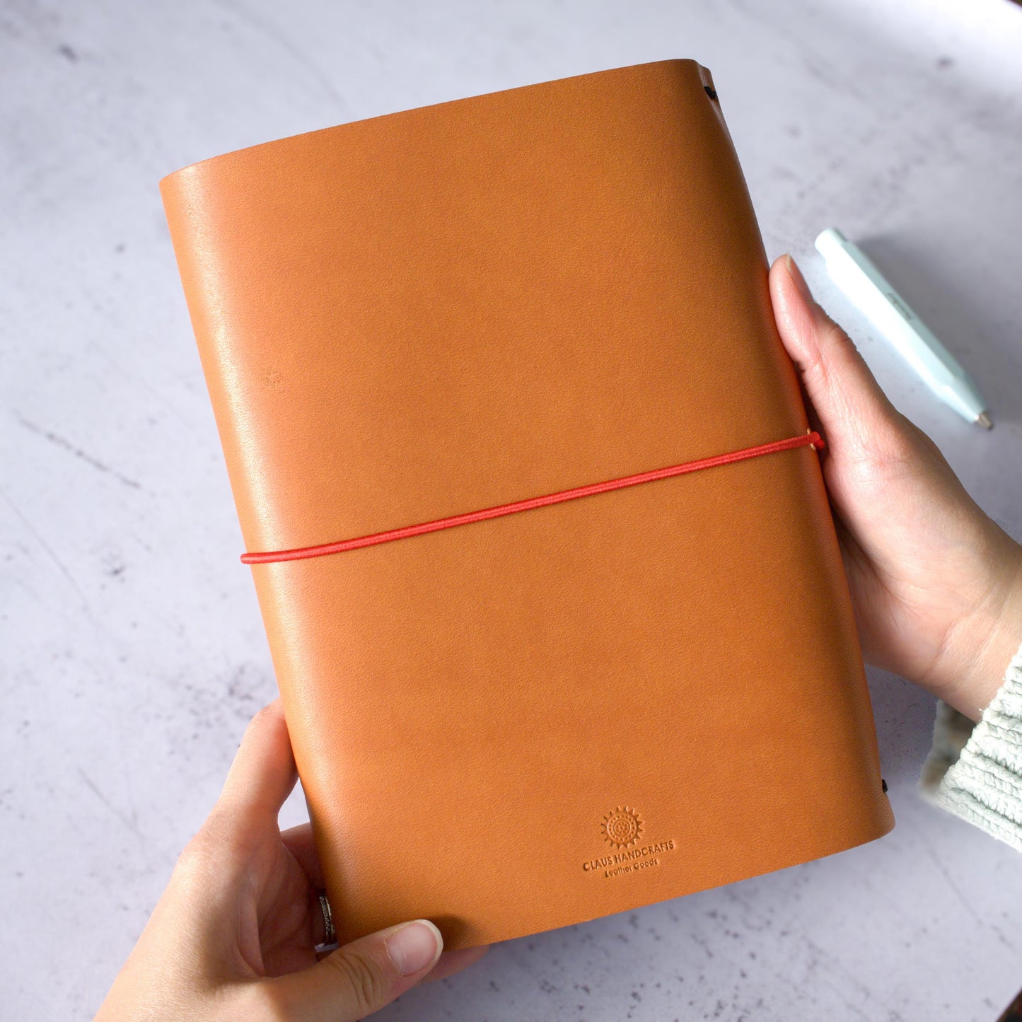 A5 Trifold Leather Traveler’s Notebook: Wrap-Around Cover