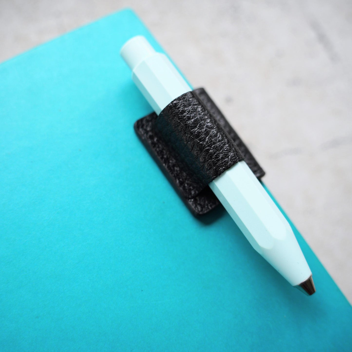 Magnetic Leather Pen Clip: Single-Loop Journal Holder