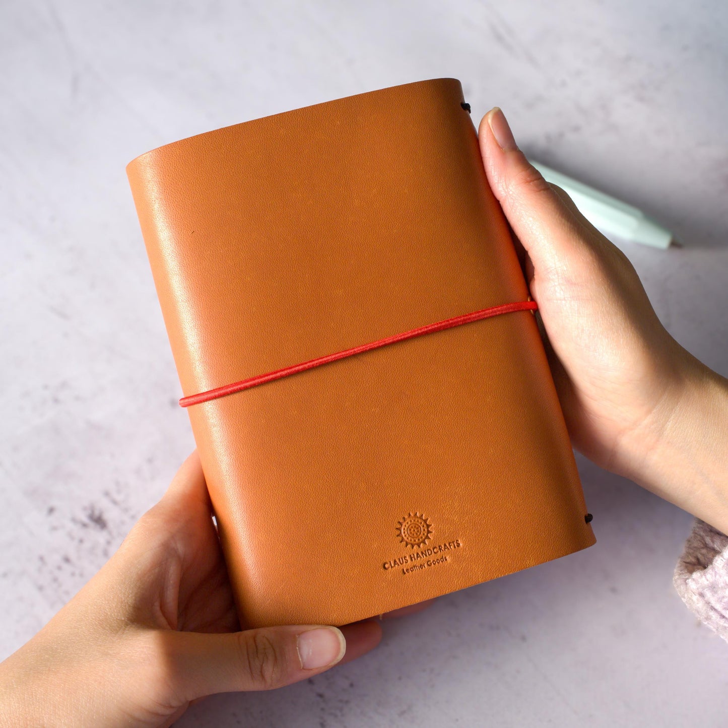 A6 Trifold Leather Traveler’s Notebook: Wrap-Around Cover