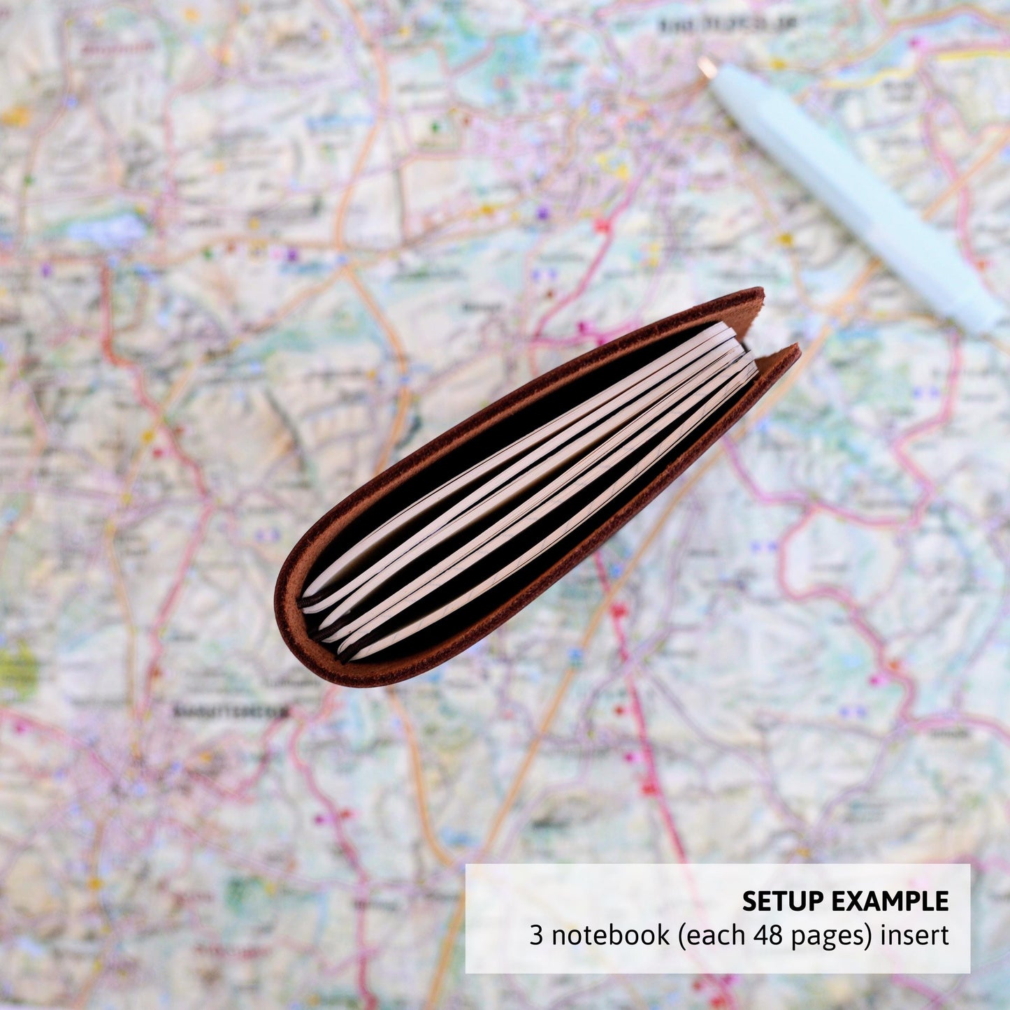 Signature Passport EDC Set: Traveler’s Notebook & Wallet aus Leder