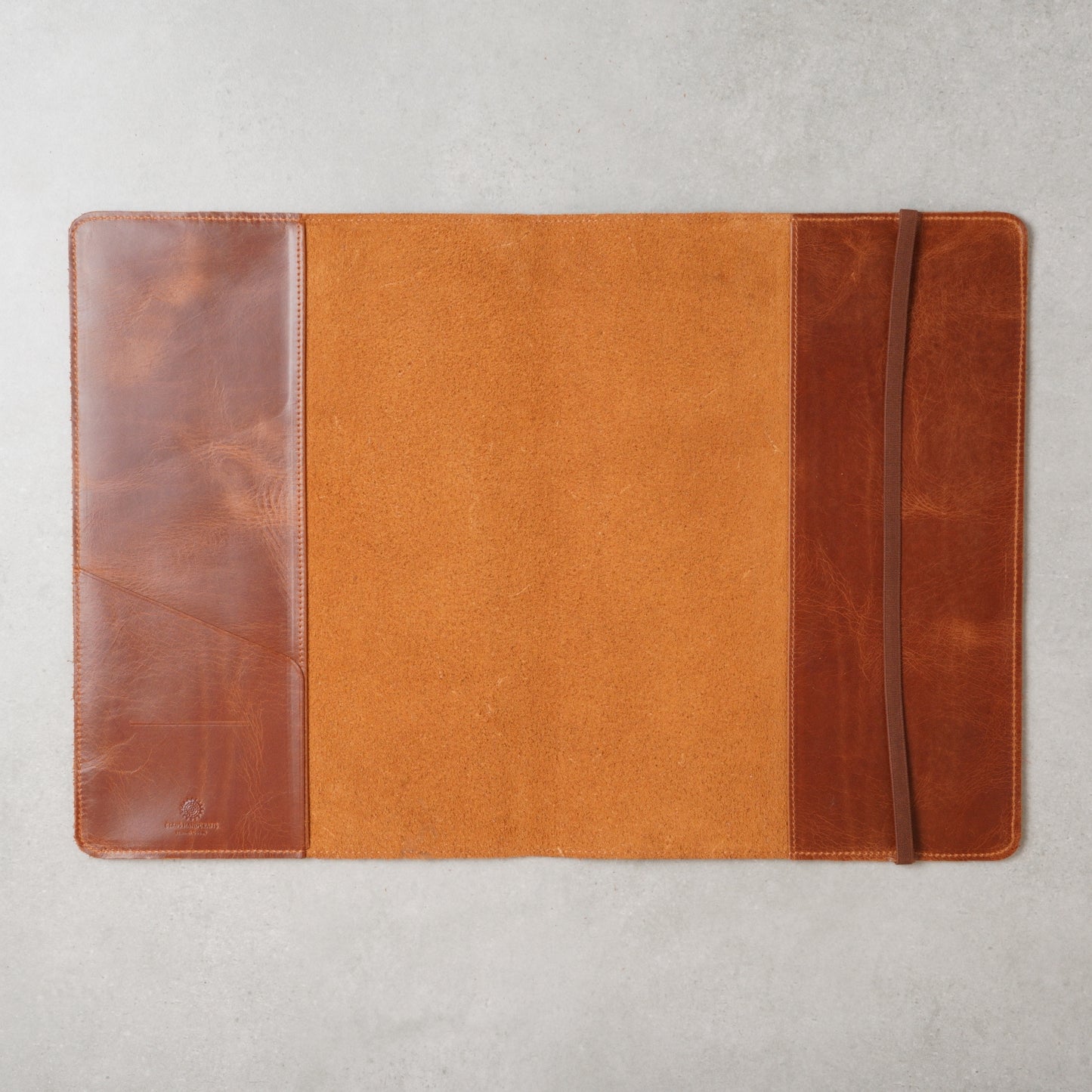 A4 Leather Book & Textbook Cover: Elastic Closure Folio