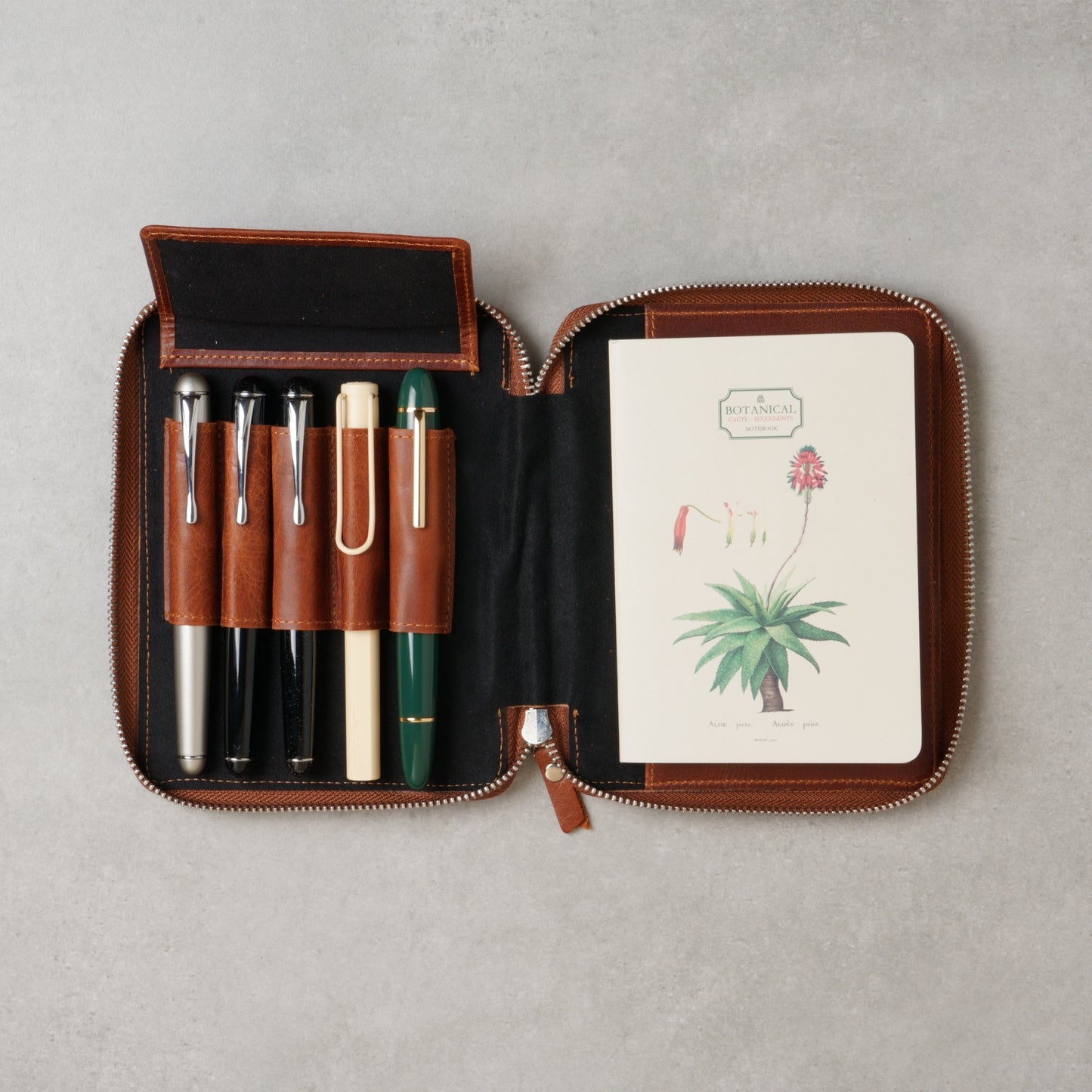 A6 Leather Fountain Pen & Notebook Case