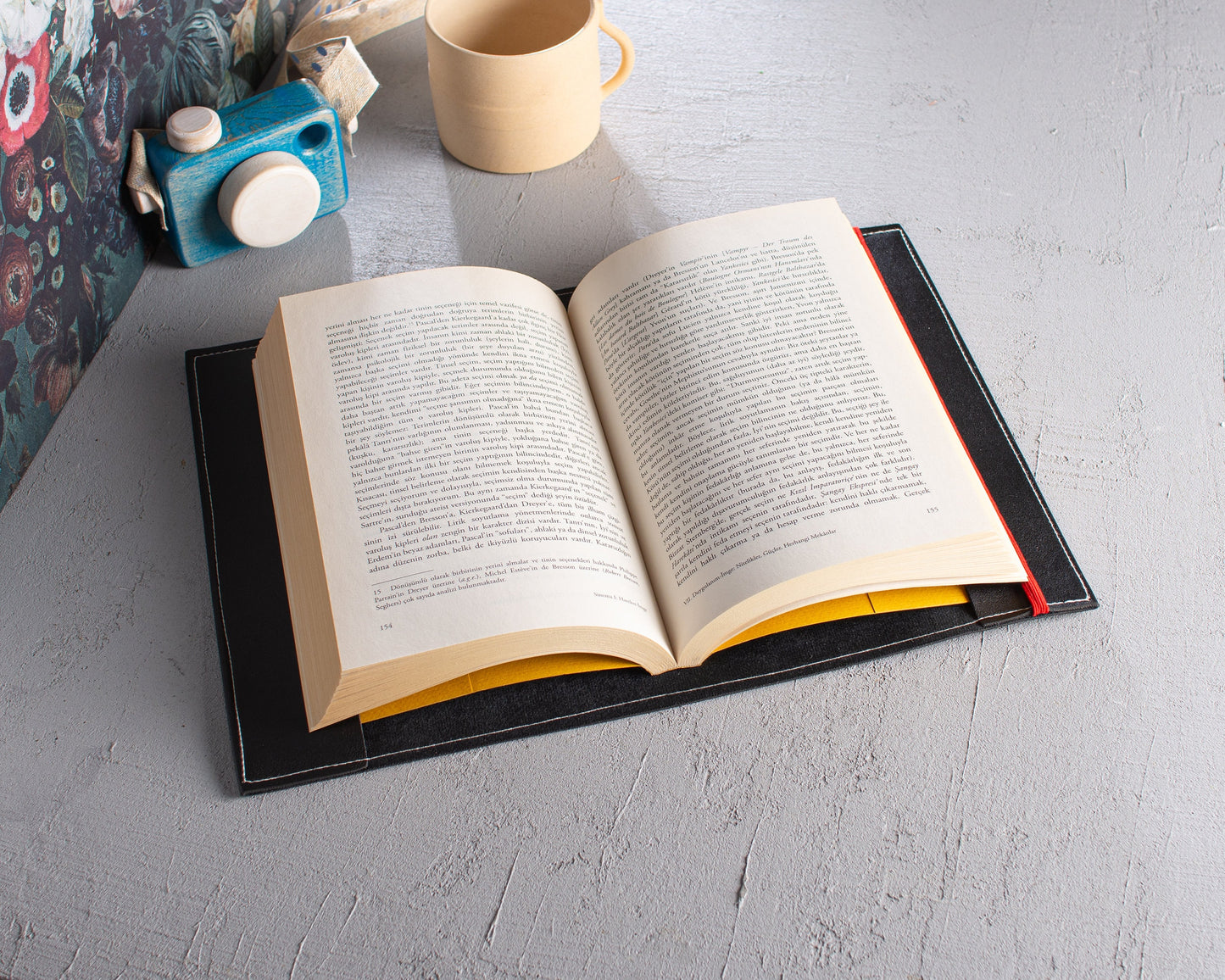 Vegan Leather Book Cover: Suede-Lined Privacy Protector
