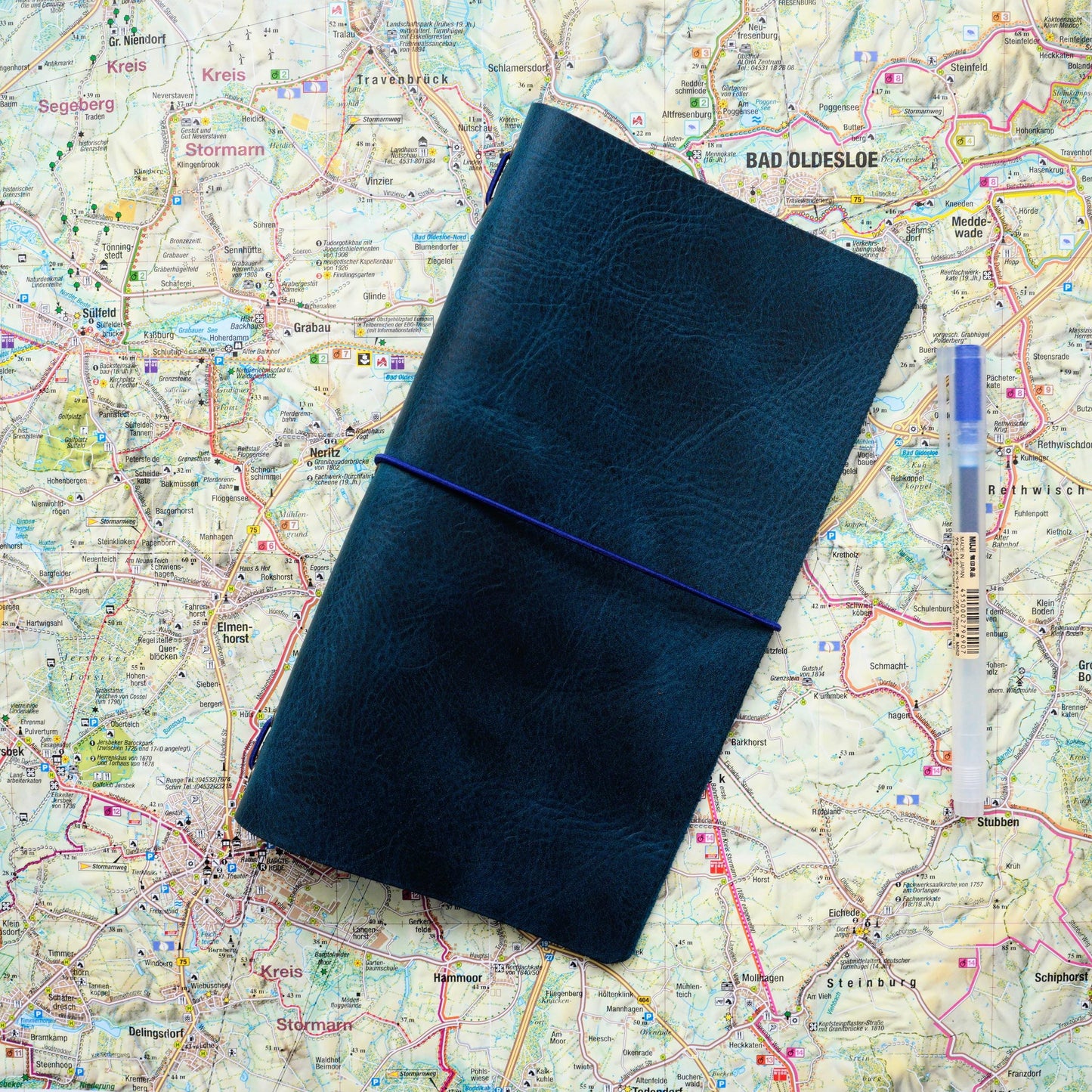 Leder Traveler's Notebook Cover (Standard-Größe): Passend für Midori Regular