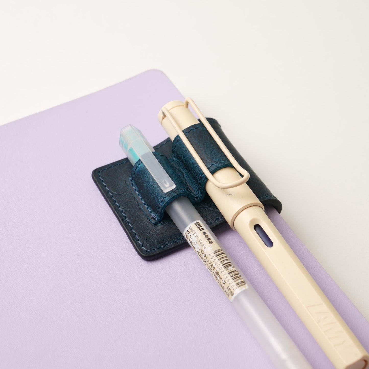 Leather Double Magnetic Pen Clip: Slim & Fountain Duo