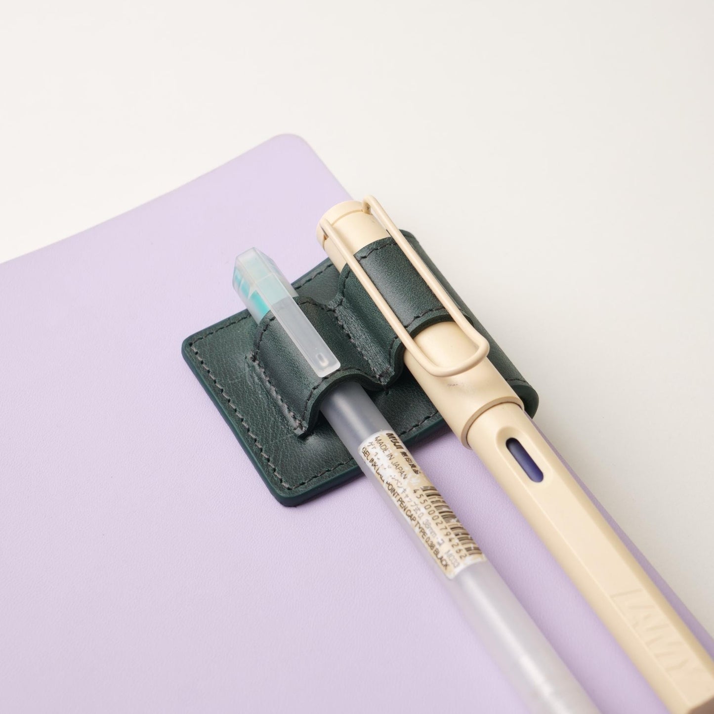 Leather Double Magnetic Pen Clip: Slim & Fountain Duo