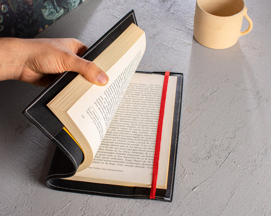Vegan Leather Book Cover: Suede-Lined Privacy Protector