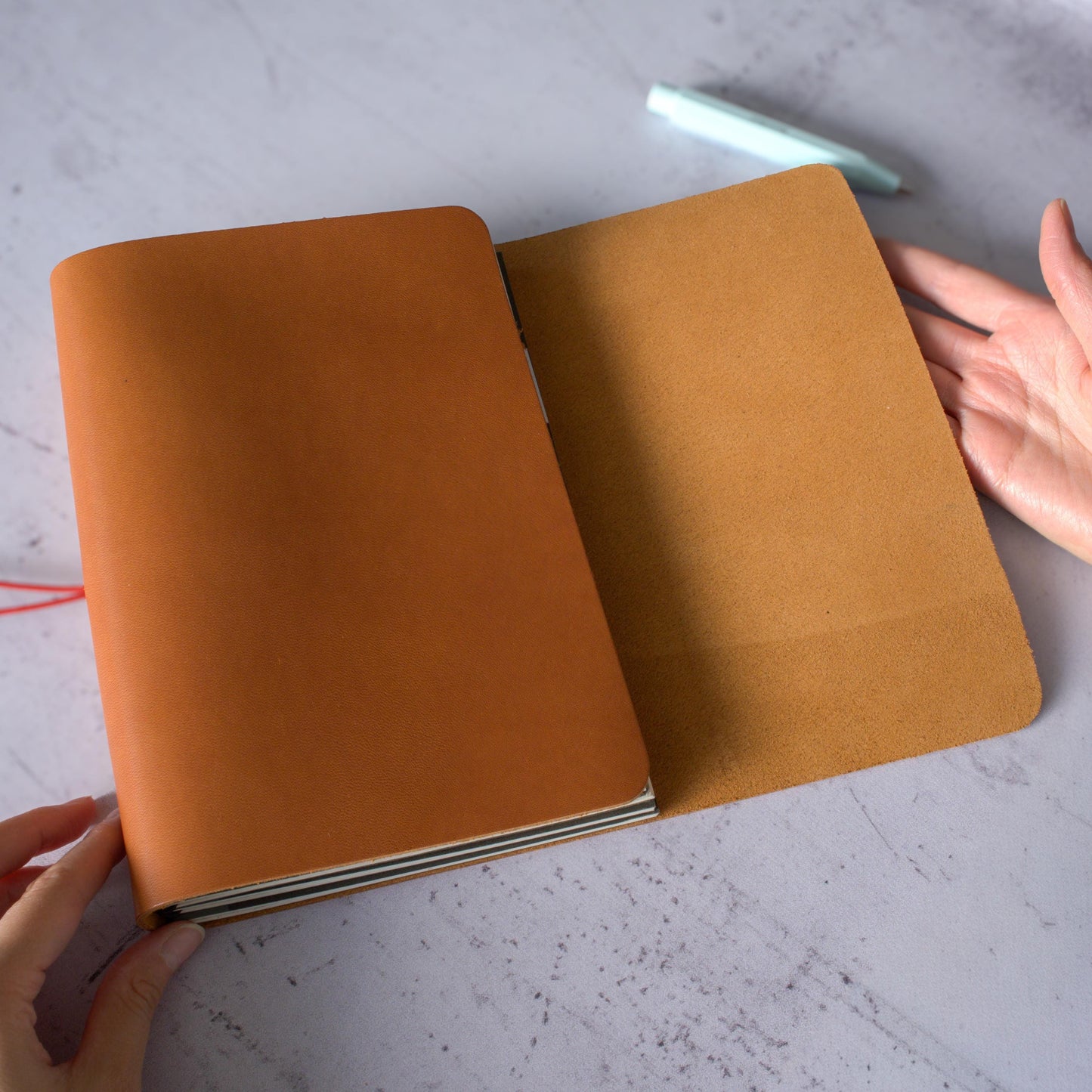 A5 Trifold Leather Traveler’s Notebook: Wrap-Around Cover