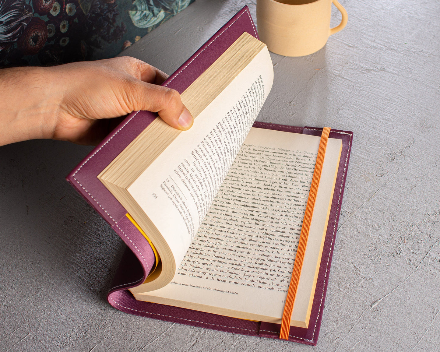 Vegan Leather Book Cover: Suede-Lined Privacy Protector