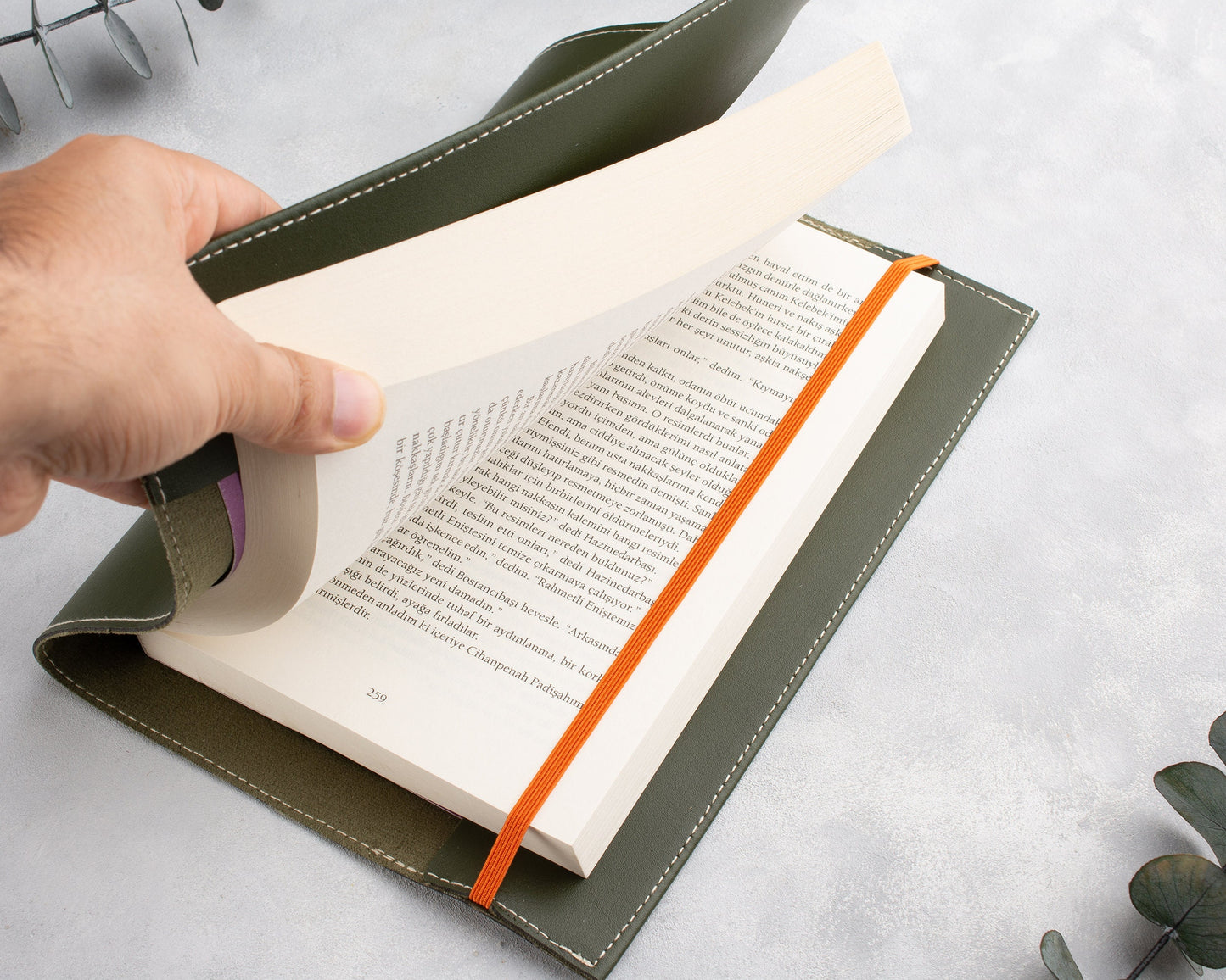 Vegan Leather Book Cover: Suede-Lined Privacy Protector