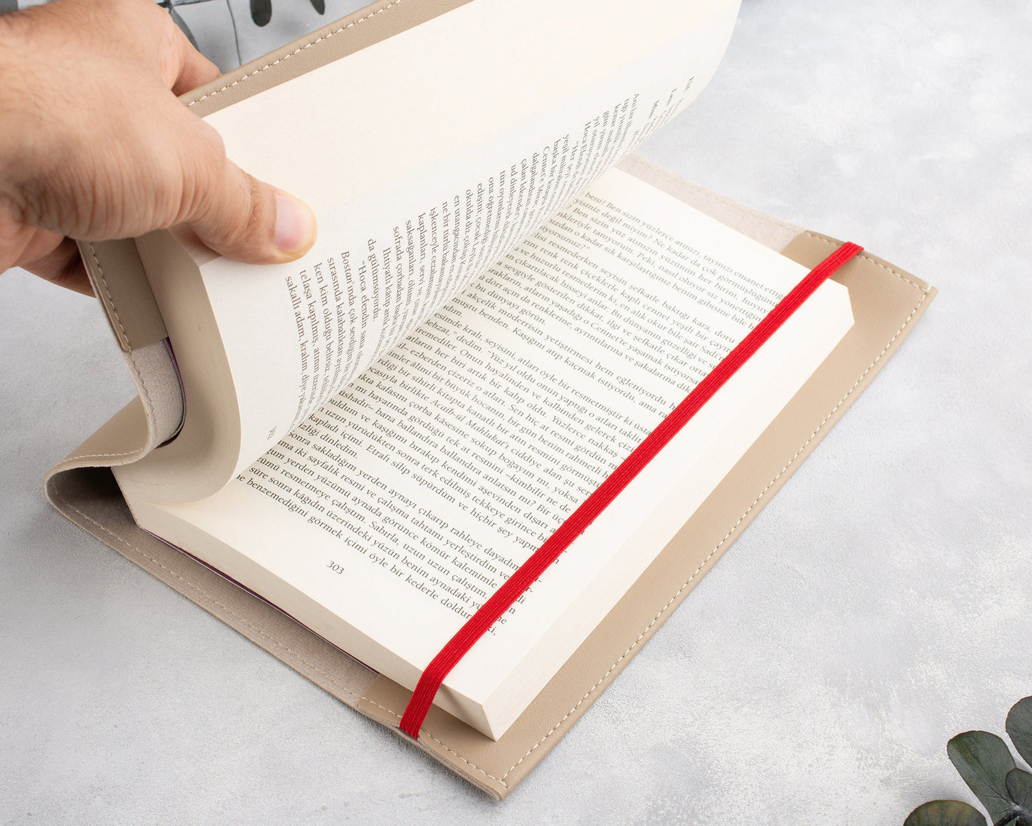 Vegan Leather Book Cover: Suede-Lined Privacy Protector