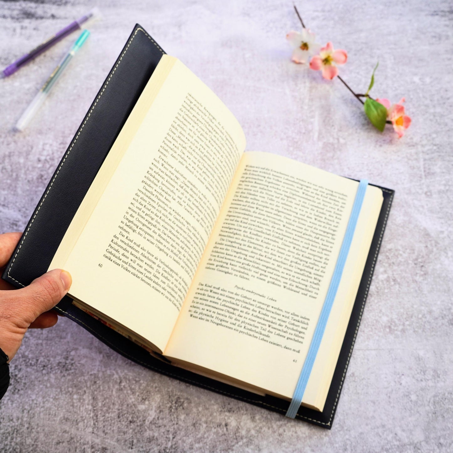 Vegan Leather Book Cover: Suede-Lined Privacy Protector